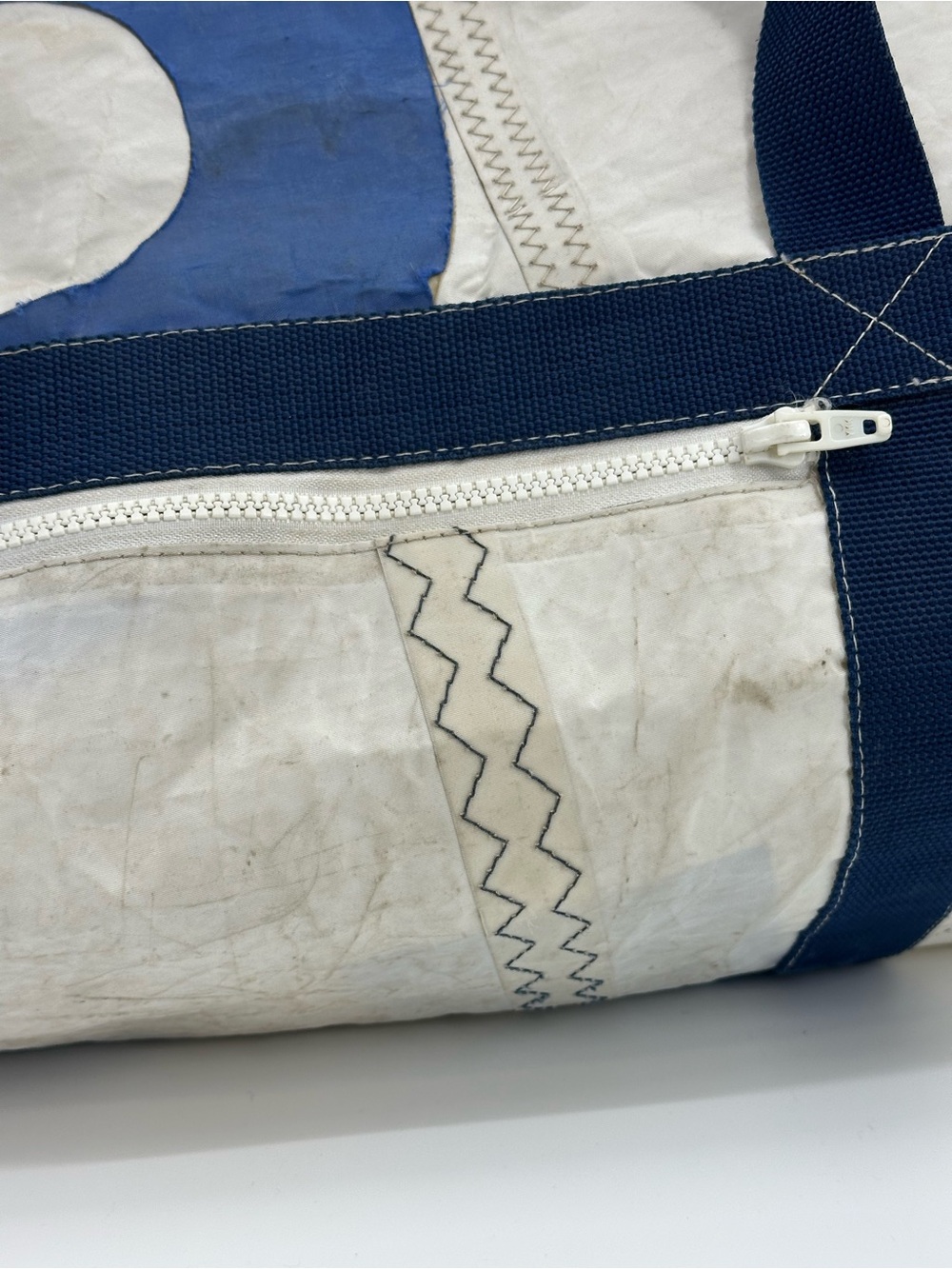 Navy & White Sailcloth Duffel Bag - Picture 4 of 16